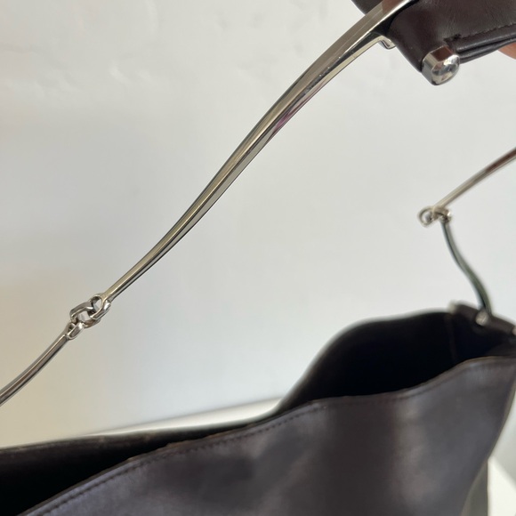 Auth VTG GUCCI Horse-bit Handle Leather Bag - Picture 4 of 13